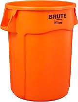 Rubbermaid Commercial Vented Brute Round Container 121 L Orange