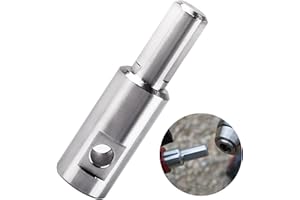 DOUFUHUA Ice Auger Drill Adapter Fits 1/2" Plus Drill Chuck, Hand Ice Fishing Auger Drill Bit 1/4" Hole Fits for 1/4"-20 Wing Bolts & Locking Screws Connect with Cordless Electric Power Drill, 1 PCS.