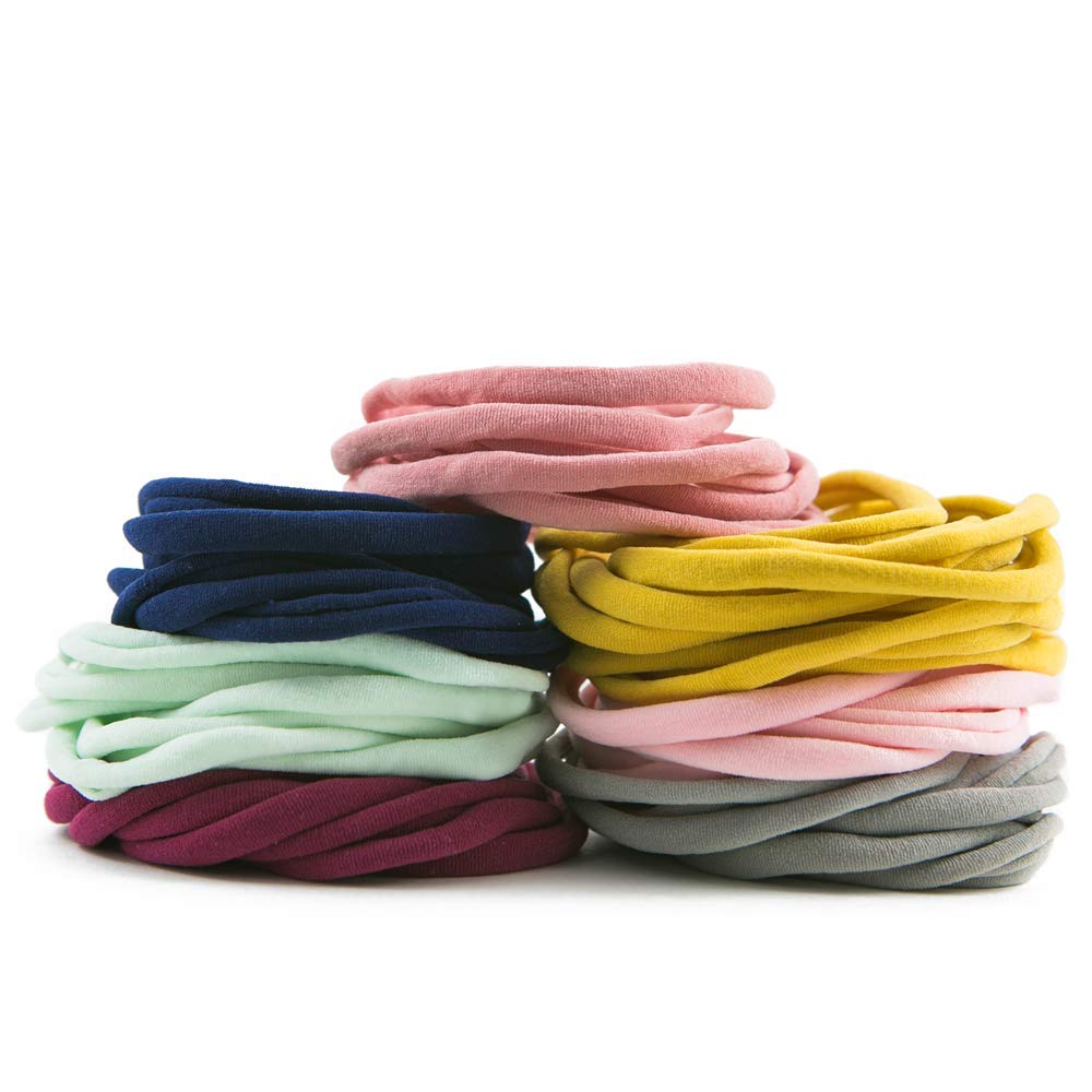 10pcs Nylon Headband - Fits all Newborns, Babies, Toddlers and Children