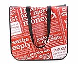 Lululemon Red with Graphic Print Large Reusable Tote Carryall Gym Bag