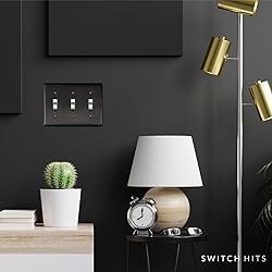 Switch Hits Satin Nickel Black Outlet Wall Plate