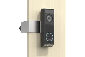 Holicfun No-Drill Door Mount for Eufy Video Doorbell E340 - Anti-Theft Aluminum Alloy Bracket, Compatible with 0.82-2.08 in T