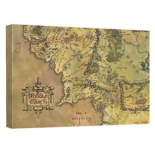 Map of Middle Earth, LotR canvas, LotR Map, Middle Earth canvas, Middle
