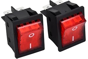 Firmusparts JD03-A1 4 Pins 30A 30Amp 125V/ 250V 2PCS Rocker Switches T85/55 1E4 Compatible with Inverter Welding Machine Button Switches