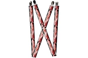 Buckle-Down Unisex-Adult's Suspender-Bacon