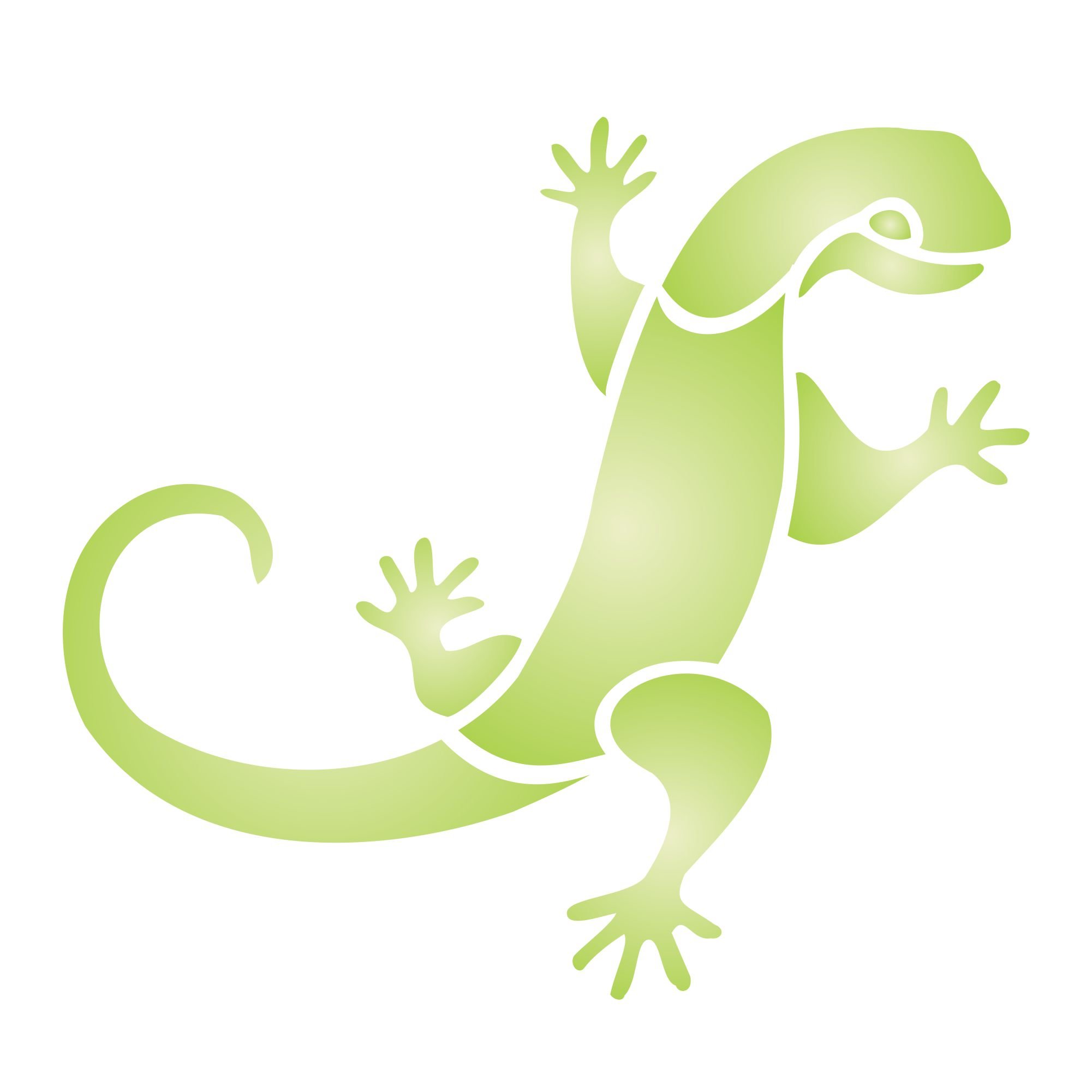 Lizard Stencil - 8 x 7.5cm (S) - Reusable Primitive Reptile Gekko Wall Stencil Template.