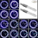 POLIYU Bike Wheel Lights Waterproof Bicycle Wheel Lights Outdoor Bike Lights Led Bike Wheel Lights 2 Pack Bike Accessories Batteries Included Bike Tire Valve Steam Lights