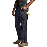 CQR Men's Quick Dry Work Pants, Water Resistant Outdoor Tactical Pants, Lightweight Stretch Cargo Hiking Pants