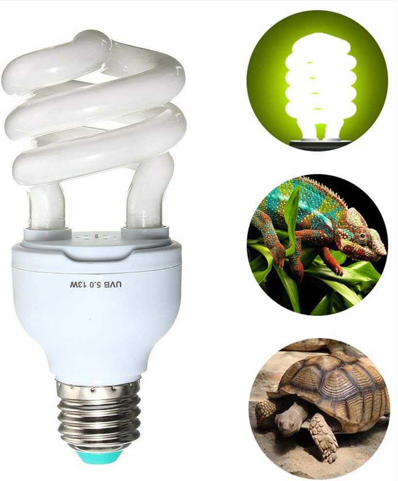 Asdomo E27 Reptile Light Bulb 5.0 10.0 UVB 13W Reptile Light Bulb UV Lamp Vivarium Terrarium Tortoise Turtle Snake Pet Heating Light Bulb 220v-240v