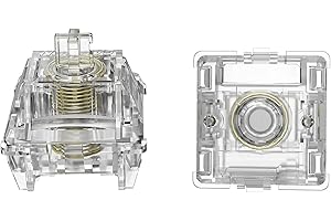 kutethy GATERON Magnetic Jade Max Keyboard Switches, Linear Pre-lubed Fully Transparent Gold-Plated Spring Permanent Magnet Freely Setting Pre-Travel Switches for Magnetic Gaming Keyboard(36PCS)