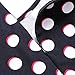 Anni Coco Women's 1950s Vintage Audrey Hepburn Floral Scoop Neckline Stitching A-Line Swing Dresses Black and Polka Dots Medium