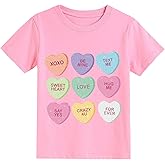 Kachibud Todder Boys Girls Valentine's Shirt Kids Family Celebration Gifts Tees Tops 2-7 Years