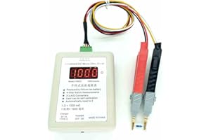 PETSTIBLE YMC01 Handheld DC Milliohm Meter, Low Resistance Tester Four-Wire Kelvin Measurement Digital Display 2R 20R Range For Electronics Testing For Circuit Board Wire Ohmmeters(large clip 2R)