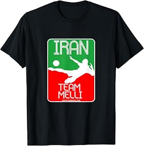 Iran Team Melli Soccer T Shirts for Men and Women Iran Football Tees