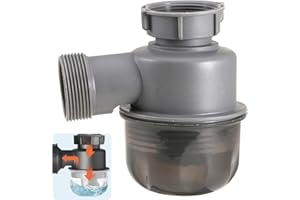 QruiLanTu Sink Trap 1 1/2'' P-Trap Replacement Upgrade Visible Removable Easy to Clean Drain Valve Suitable for Kitchen, Bath