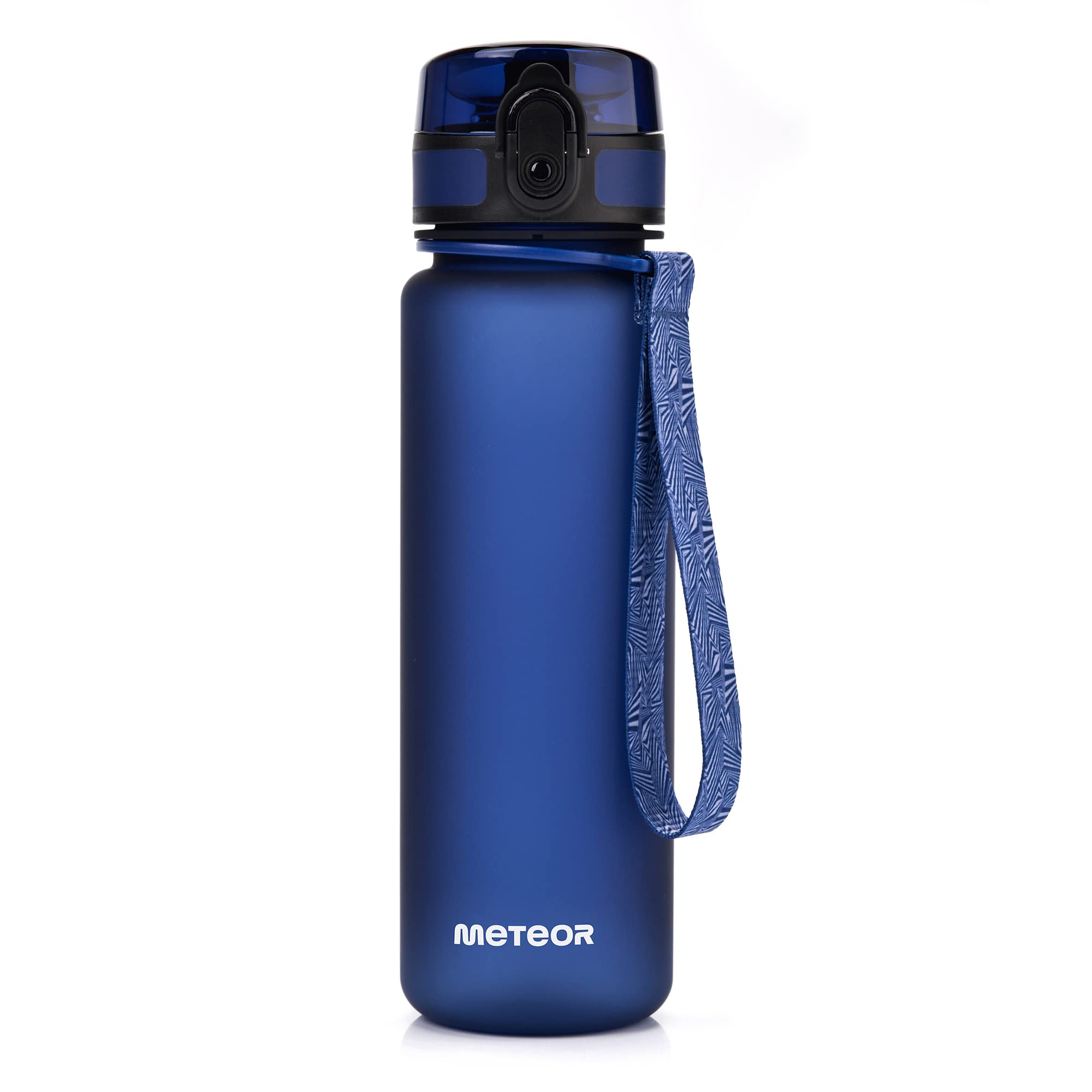 meteor Water bottle 500 ml – Secure flip lid with lock for daily hydration – Durable and practical sports water bottle for training and travel – Sport water bottle Navy Blue — image 1