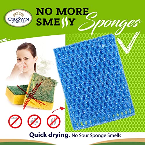 Non Scratch Dish Scrubbers for Cleaning Dishes (3 Pack) Reusable