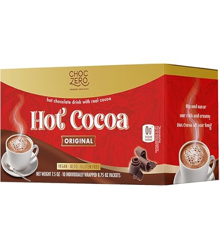 Amazon.com: ChocZero Sugar Free Hot Chocolate Mix, Dark Chocolate