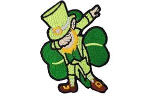 ROCKAPATCH Leprechaun St. Patrick's Day Shirt Men DIY Irish Embroidered Iron On Patch Emblem