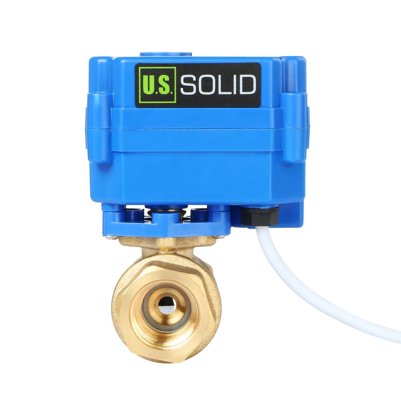 U.S. Solid 1/2" Motorized Ball Valve Brass Electrical Ball Valve DN15 with Full Port, 9-24V AC/DC, 2 Wire Auto Return Setup — image 1