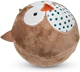 Petface Round Owl Plush Ball Dog Toy with Squeaker view 7