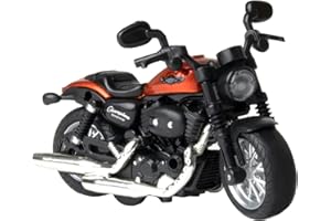 CYYSFIVQZ Die Cast Toy Motorcycle,Pull Back Motorcycle with Sounds and Lights 1:14 Friction Powered Kids Toy Cars,Motorcycle Toys Gift for Children Over 3 Years Old Birthday Christmas (Orange)