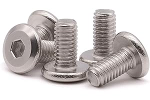 RoyceMart 1/4-20 x 1/2" (30 PCS) Flat Head Socket Cap Screw, 304 Stainless Steel 18-8 Binding Screws, Full Thread, Connection Bolts, Furniture Bolts