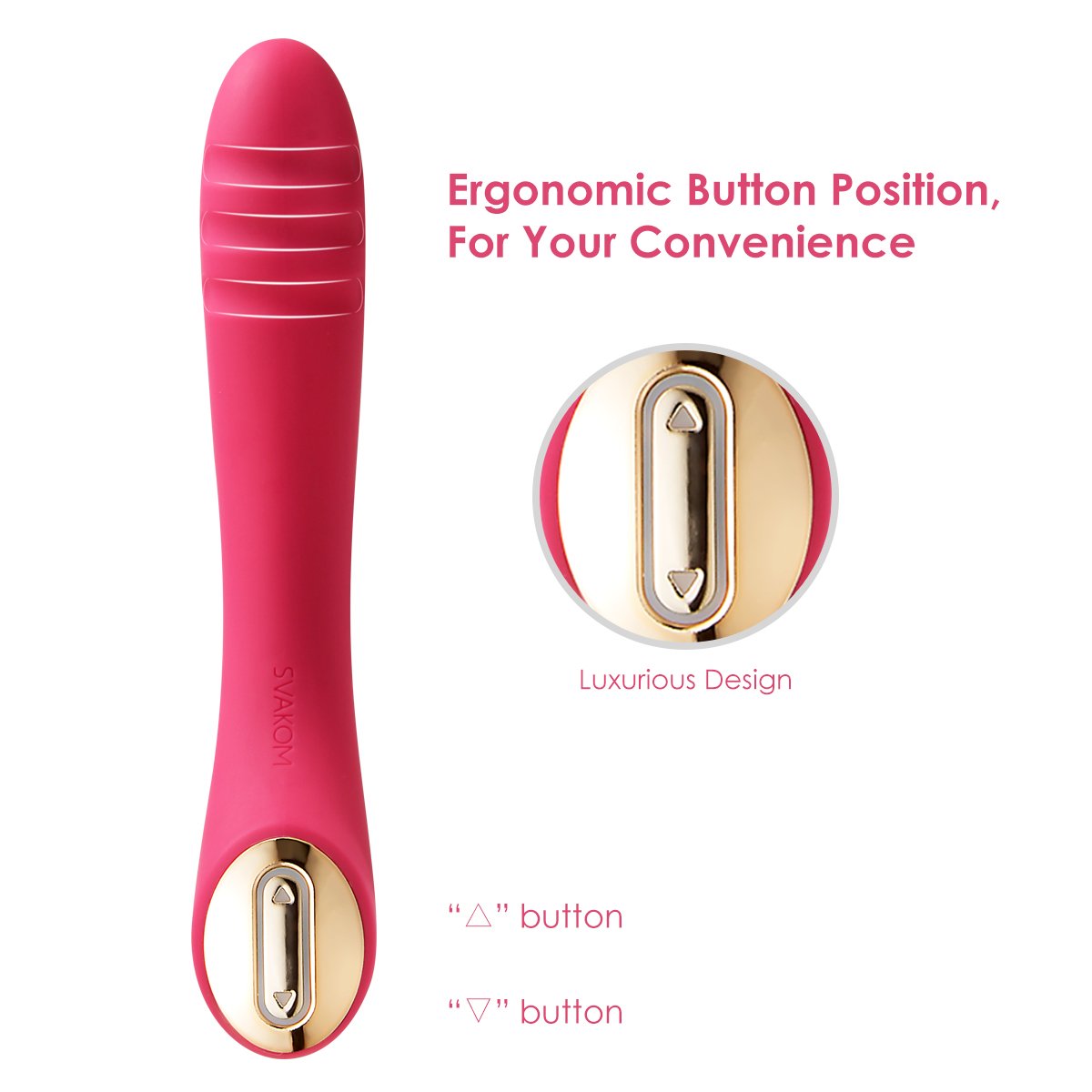 SVAKOM Becky Tête Nervuré stimulateur de point G masseur sextoy vibromasseur pour femme adulte (prune rouge)
