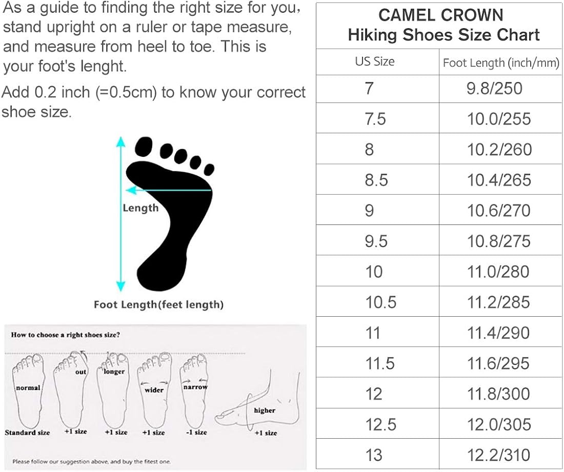  | CAMEL CROWN Hiking Shoes Men Breathable Non-Slip Sneakers Lightweight Low Top for Outdoor Trailing Trekking Walking | Hiking Shoes
