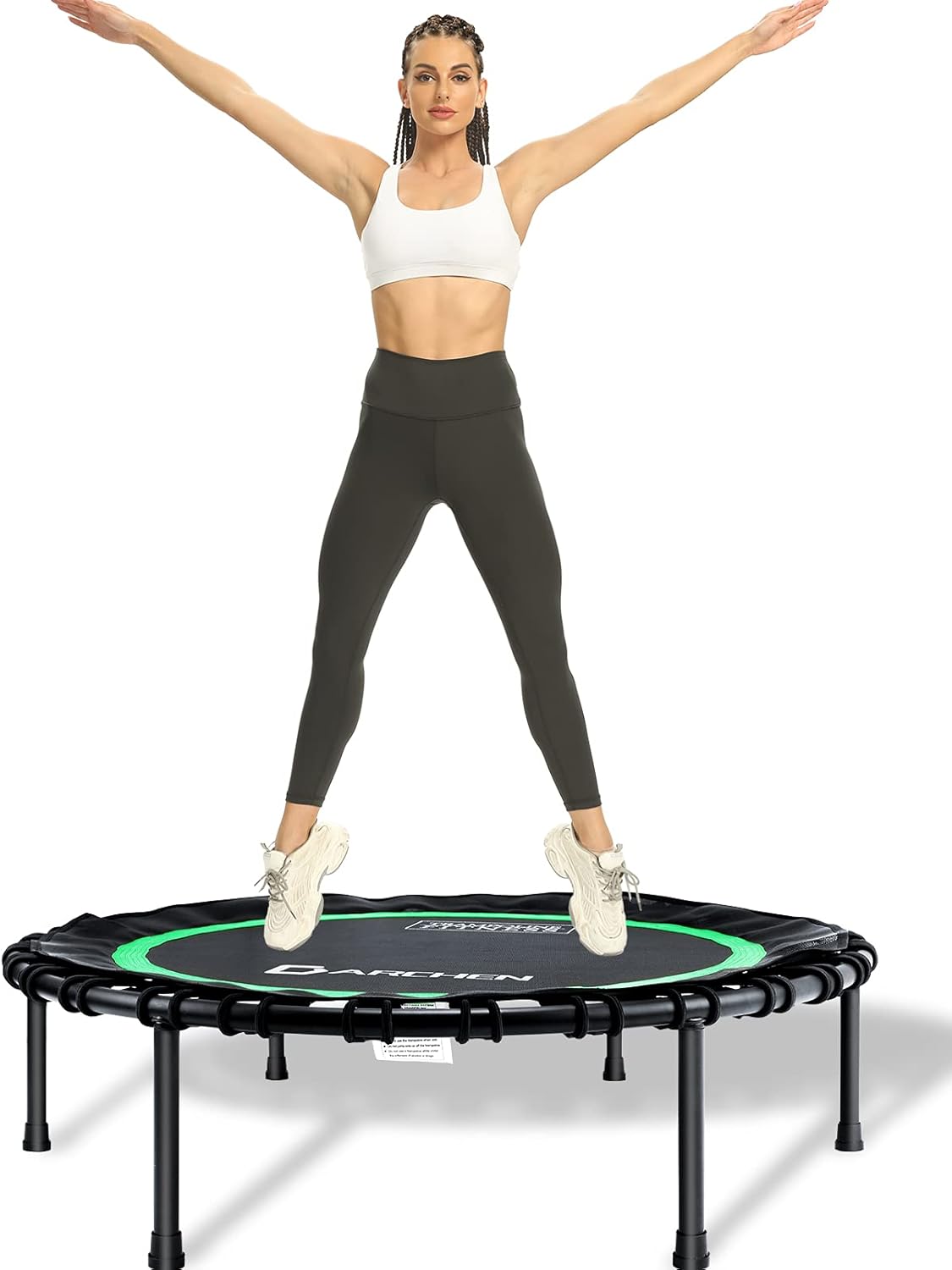DARCHEN 350lbs Rebounder Mini Trampoline for Adult, Indoor Small