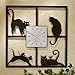 Bits and Pieces-Cat in The Window-Cat-Themed Hanging Wall Clock Great Home Décor Gift - Measures 17-5/8