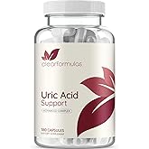 Herbal Uric Acid Support Formula - Kidney & Uric Acid Cleanse & Detox with Chanca Piedra Tart Cherry Celery Seed Bromelain & Cranberry Extract - Made in a GMP Certified Facility (90 Servings)