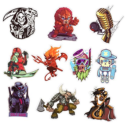 50 Pcs Horror Laptop Stickers, Car Bumper Stickers for Motorcycle Luggage Vinyl Graffiti Bomb Decals Skateboards Snowboard Awesome Travel Sticker Pack
