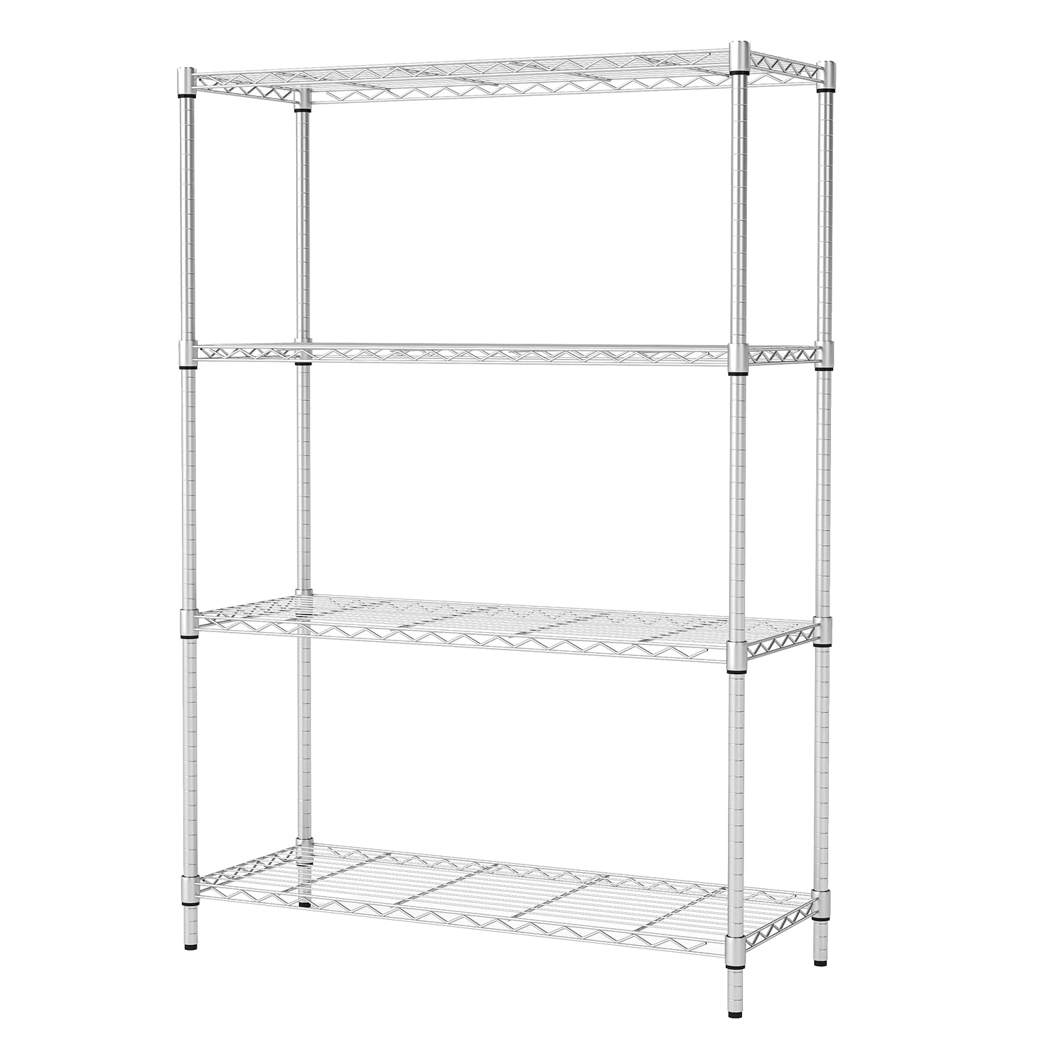 BestOffice | 4-Tier Wire Shelf | 36" x 14" x 54" | Chrome