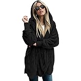 LONGYUAN Womens Jacket Winter Coats Hooded Cardigan Fleece Sweaters