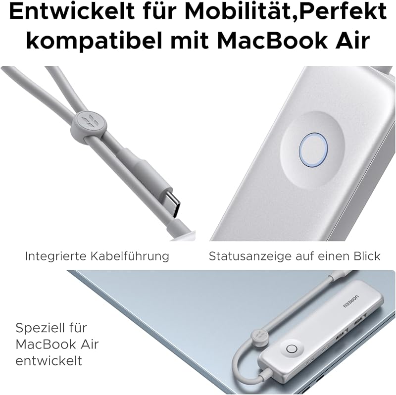 Revodok Pro Kompakt USB C Hub 10Gbps, Tragbarer Multiportadapter