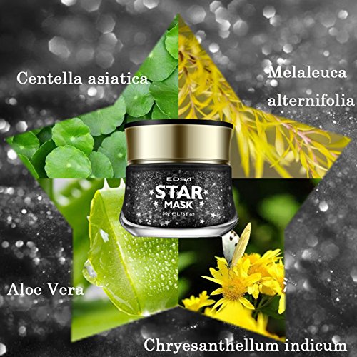 Sunsent Face Peel Off Mask, Star Mask Bling Glitter Deep Cleaning Pore Moisturizing Peel Off Mask Facial Face Masks Skin Care - Thumbnail 5