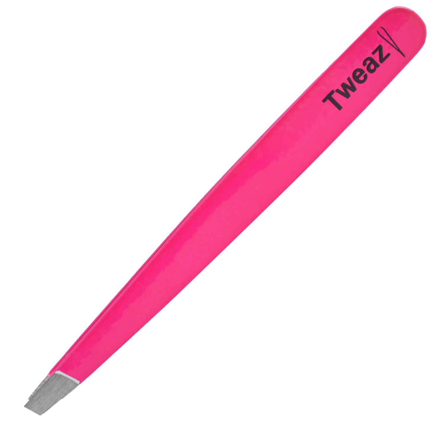 K-Pro TWEAZY Eyebrow Tweezers - Ideal for Hair Removal or Removing Splinters (Neon Pink)