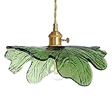 Auwieou Vintage Pendant Lights Green Glass Pendant