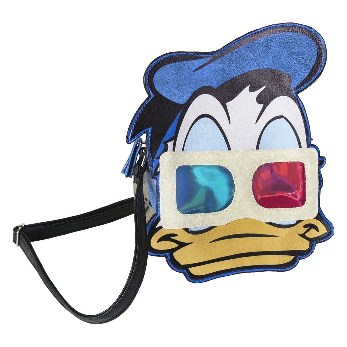 ARTESANIA CERDA Disney Donald 3D Shoulder Bag, Unisex Adult, Blue (Blue), 5 x 14 x 18 cm (W x H x L)