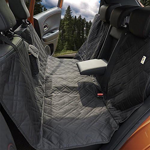 MEGA PET Quilted Dog Car Seat Covers Center Console Access, Removable Hammock Style, Waterproof &amp; Non-Slip Silicon Backing, Detachable Hammock For Full Size Trucks, Cars &amp; SUV's
