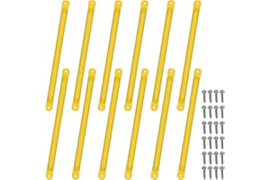 Sulythw 12 Pcs Monkey Bars Playground Swing Set Playset Ladder Rungs Set for Backyards Indoor and Outdoor Climbing Kit Steel Monkey Bars Hardware with Screws (Yellow, 21 Inch)