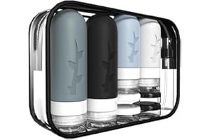 18pack Travel Bottles for Toiletries TSA Approved Silicone Containers Leak Proof Refillable Toiletry Essentials with Bag Spra