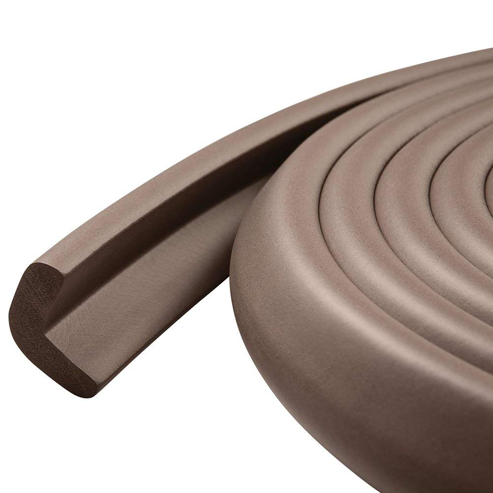 Extra Thick Premium High Density Furniture Table/Wall Edge Protectors Foam Baby Safety Bumper Guard - Includes 4 CORNER Cushions PLUS 2 METERS (6.5 Ft) of Edge Guard - Excellent item for
