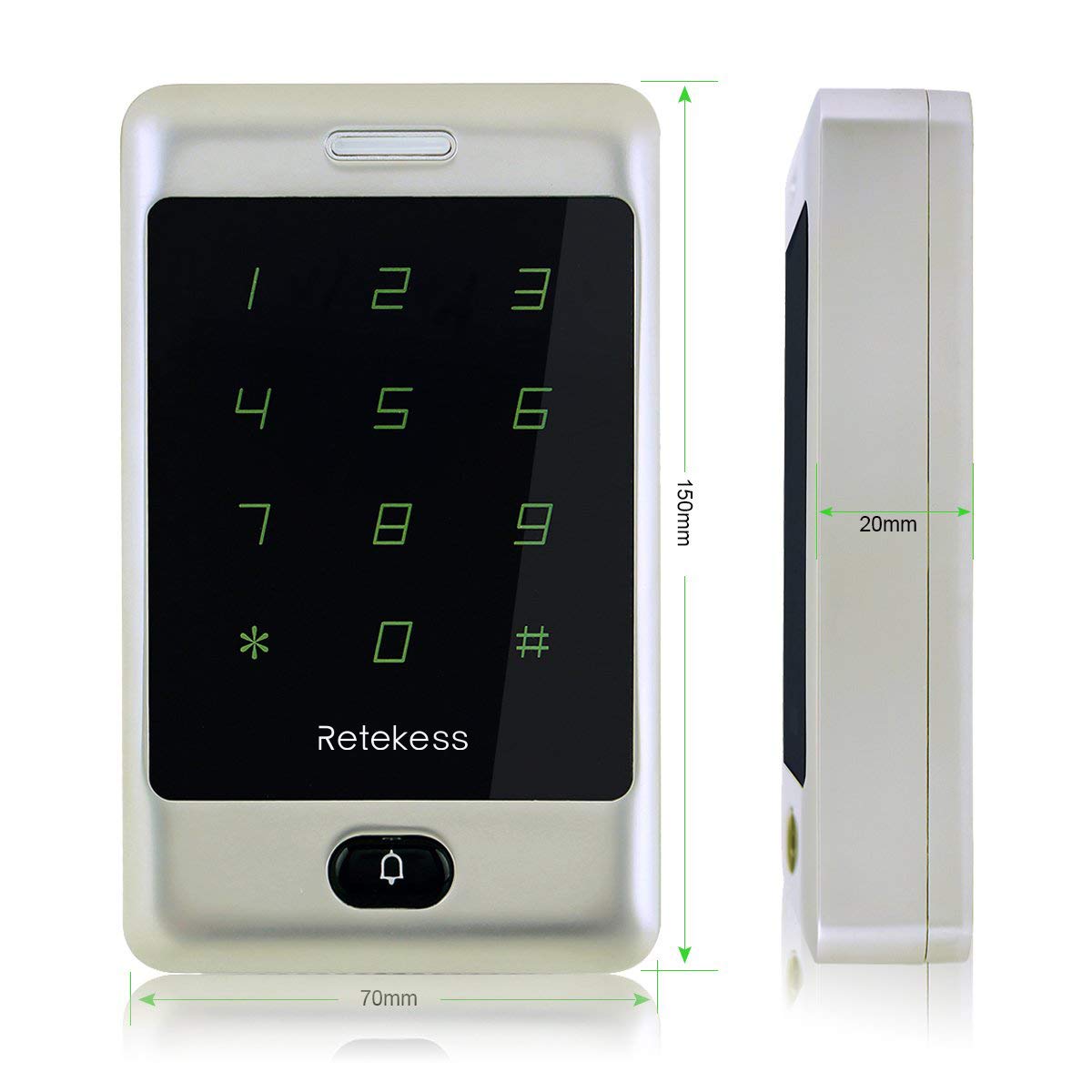 Retekess T-AC01 Wiegand Keypad,Door Access Control System,Touch Keypad RFID,8000 User,Garage Keyless Entry Pad,Security Access Control Exit Button