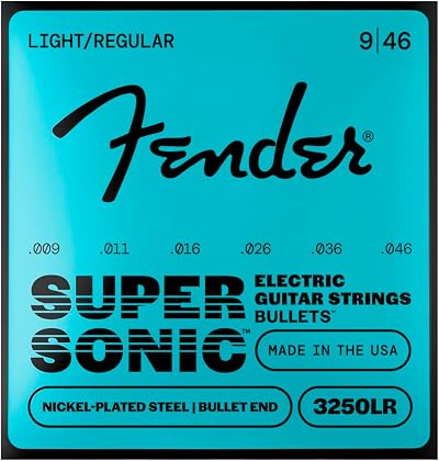 Fender 3250LR Super Bullets Nickel-Plated Electric Guitar Strings .009-.046 (6)