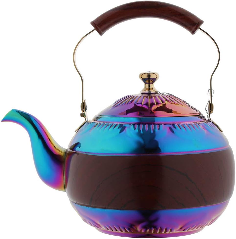 OMGard Tea Kettle with Infuser Loose Leaf Rainbow Teapot 2