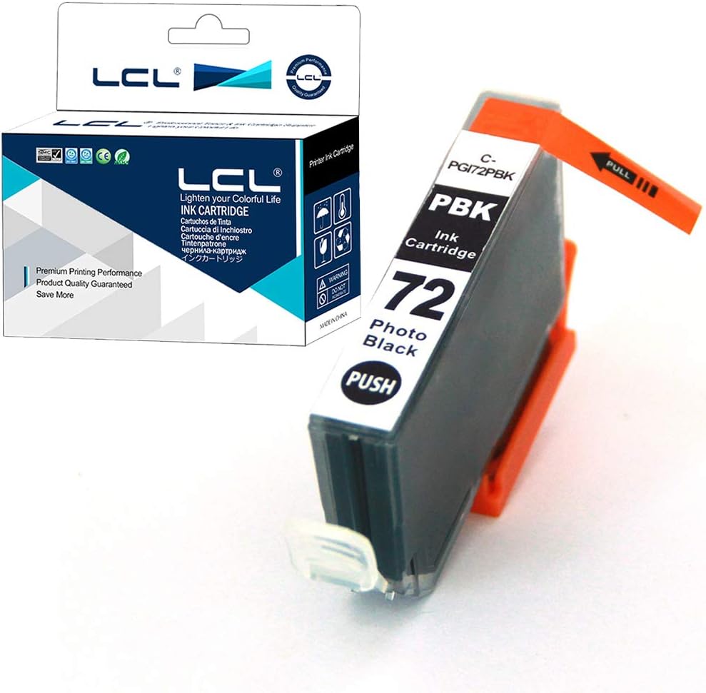 LCL PGI-72PBK Photo Black Ink Cartridge Replacement for Canon 72 PGI-72 Replacement for Canon PIXMA Pro-10 PIXMA Pro-10s (1 Pack)
