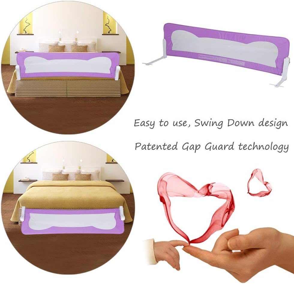 Napravi Rs Barrieres De Lit Accessoires De Literie Protection Anti Chute Pour Lit A Sommier Tapissier Et Lit Standard Barriere De Lit Pour Enfant Grille De Protection Pour Lit Denfant Pliable 180 X