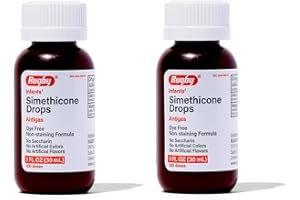 RUGBY LABORATORIES Rugby Dye-Free Infants' Gas Drops - Simethicone 20 mg Liquid Drops for Newborns, Babies, Toddlers, and Kids - Fast Relief from Gas Discomfort - No Artificial Colors or Flavors - 1 Fl. Oz. (2 Pack)